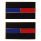 Armycrew Metallic Thin Blue Thin Red Dual Line Badge Lapel Pins 2 Pack Set
