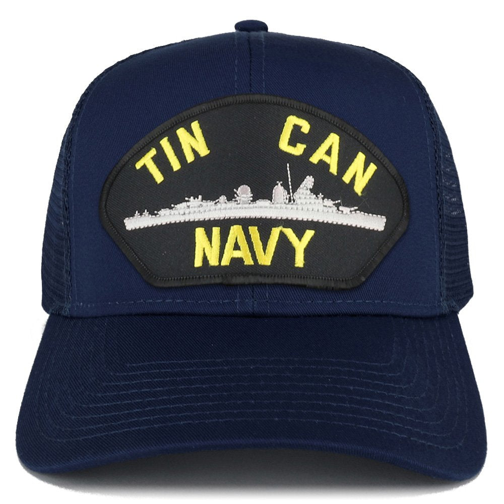 Armycrew Tin Can Navy Submarine Large Patch Snapback Mesh Trucker Cap