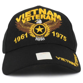 Armycrew Vietnam Veteran 1961 to 1975 Eagle Star Embroidered Baseball Cap