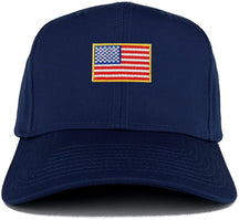 Small Yellow American Flag Embroidered Iron on Patch Adjustable Baseball Cap
