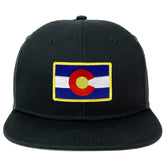 Armycrew Oversize XXL Colorado State Flag Patch Flatbill Mesh Snapback Cap - Black - 2XL