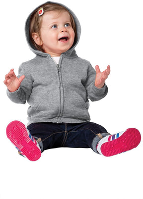 Armycrew Infant Full-Zip Cotton Poly Fleece Sweatshirt Basic Hoodie