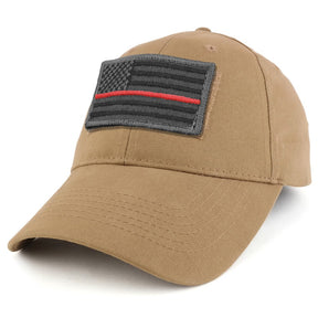 Armycrew USA Grey Thin Blue Flag Tactical Patch Cotton Adjustable Baseball Cap