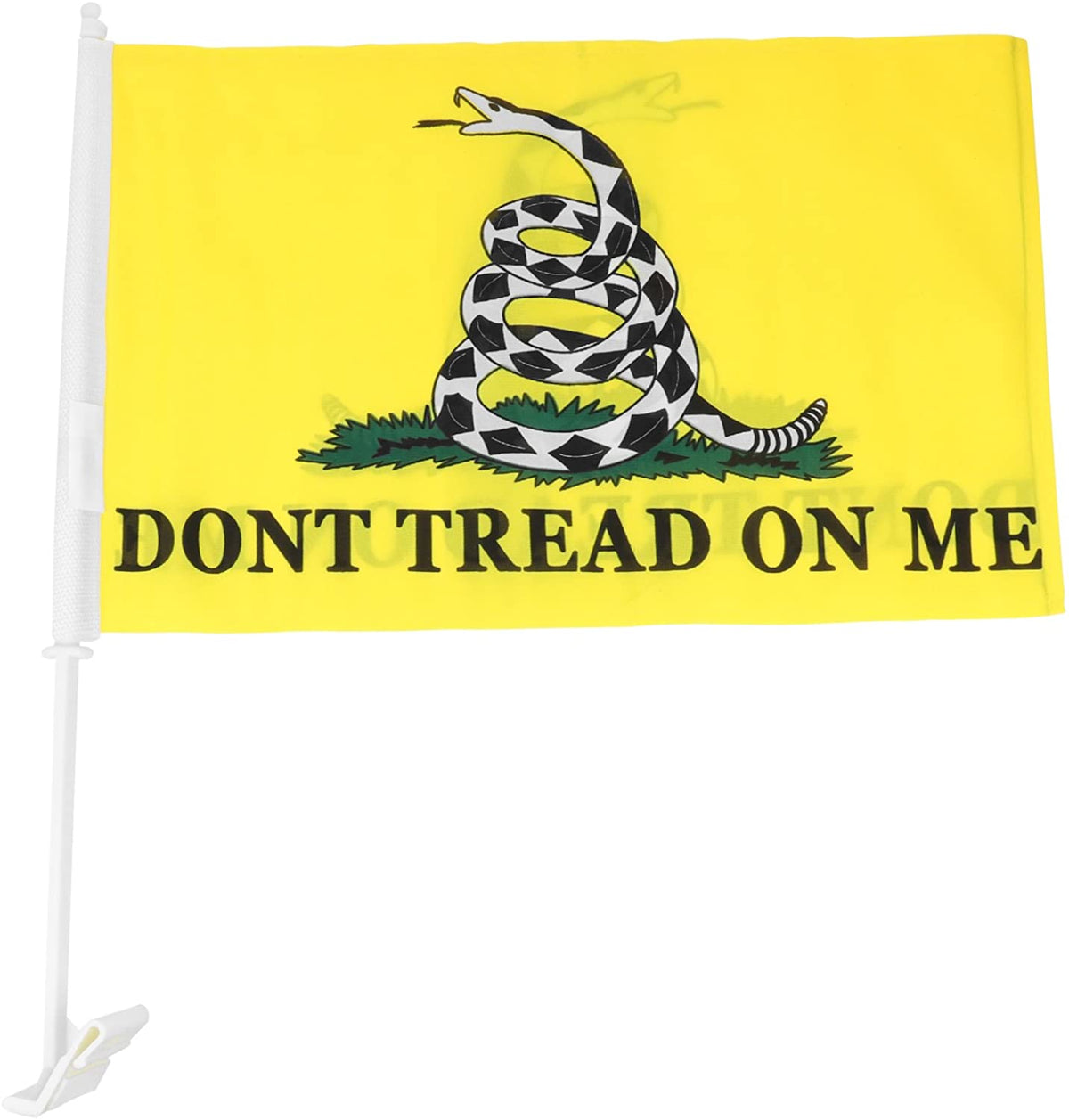 Armycrew Don't Tread On Me Snake Military Car Flag with Plastic Hole