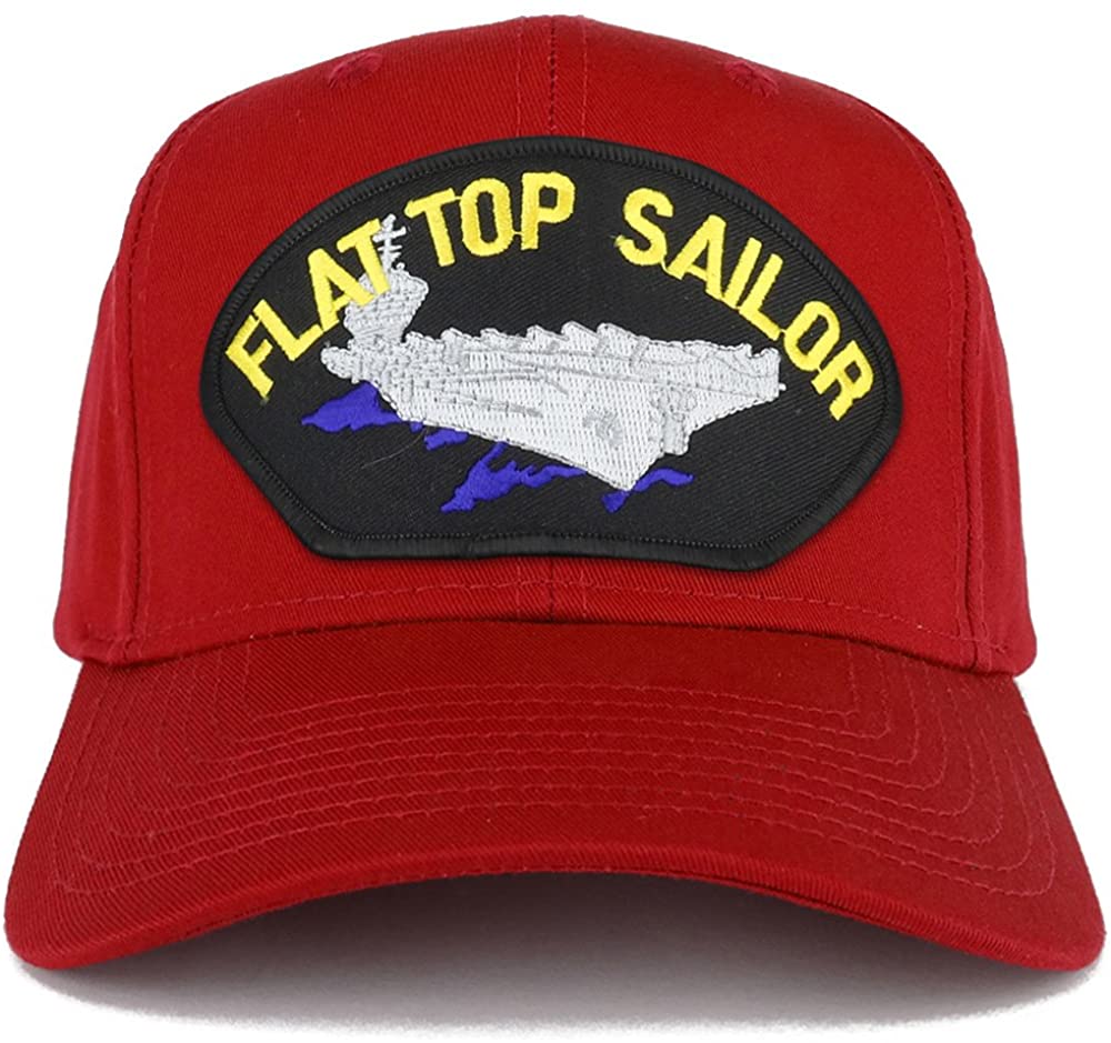 Armycrew Flat Top Sailor Carrier Large Patch Snapback Baseball Cap