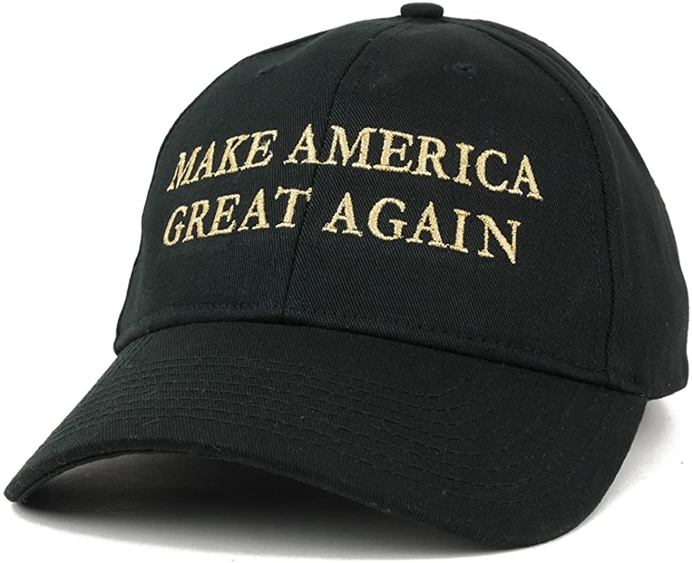 Made in USA Donald Trump Structured Cotton Cap - Make America Great Again METALLIC GOLD