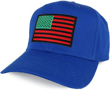 Armycrew XXL Oversize Red Green Black USA American Flag Patch Solid Baseball Cap