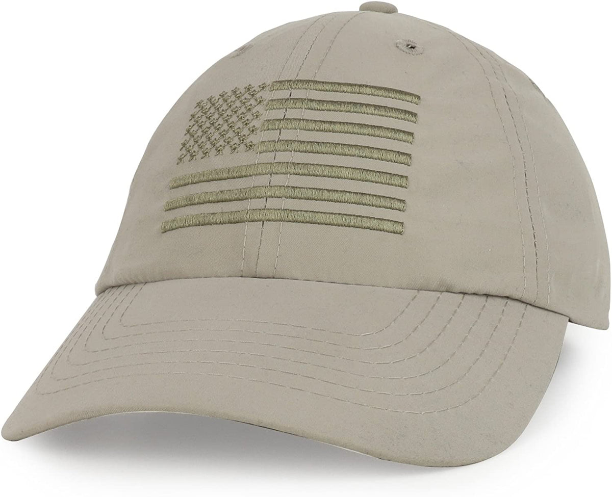 Armycrew USA American Flag Embroidered Microfiber Unstructured Baseball Cap