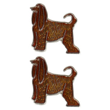 Armycrew Metallic Afghan Hound Dog Badge Lapel Pins 2 Pack Set