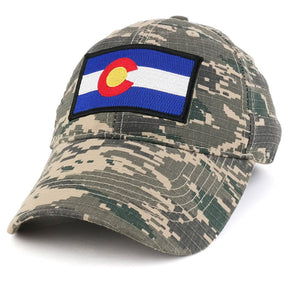 Armycrew Colorado State Flag Embroidered Tactical Patch with Adjustable Operator Cap - Black