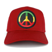 Rasta Peace Symbol Embroidered Iron on Circle Patch Ajustable Baseball Cap