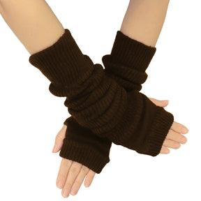 Armycrew Women's Knit Winter Fingerless Thumb Hole Long Arm Warmer