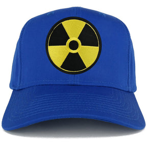 Radiation Circular Black Yellow Embroidered Iron on Patch Adjustable Baseball Cap