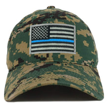 Armycrew Thin Blue Line American Flag Embroidered Patch Camo Baseball Cap