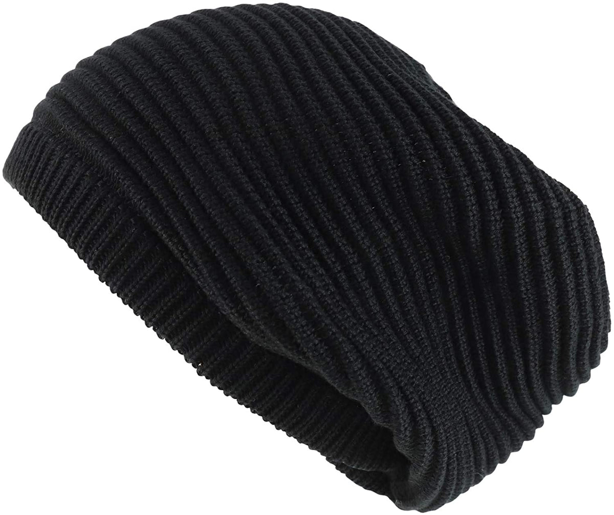 Armycrew Deep Crown Oversized RGY Striped 100% Cotton Rasta Skully Beanie