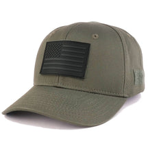 Armycrew US American Flag Black 3-D Rubber Tactical Patch with Adjustable Structured Operator Cap - ACU