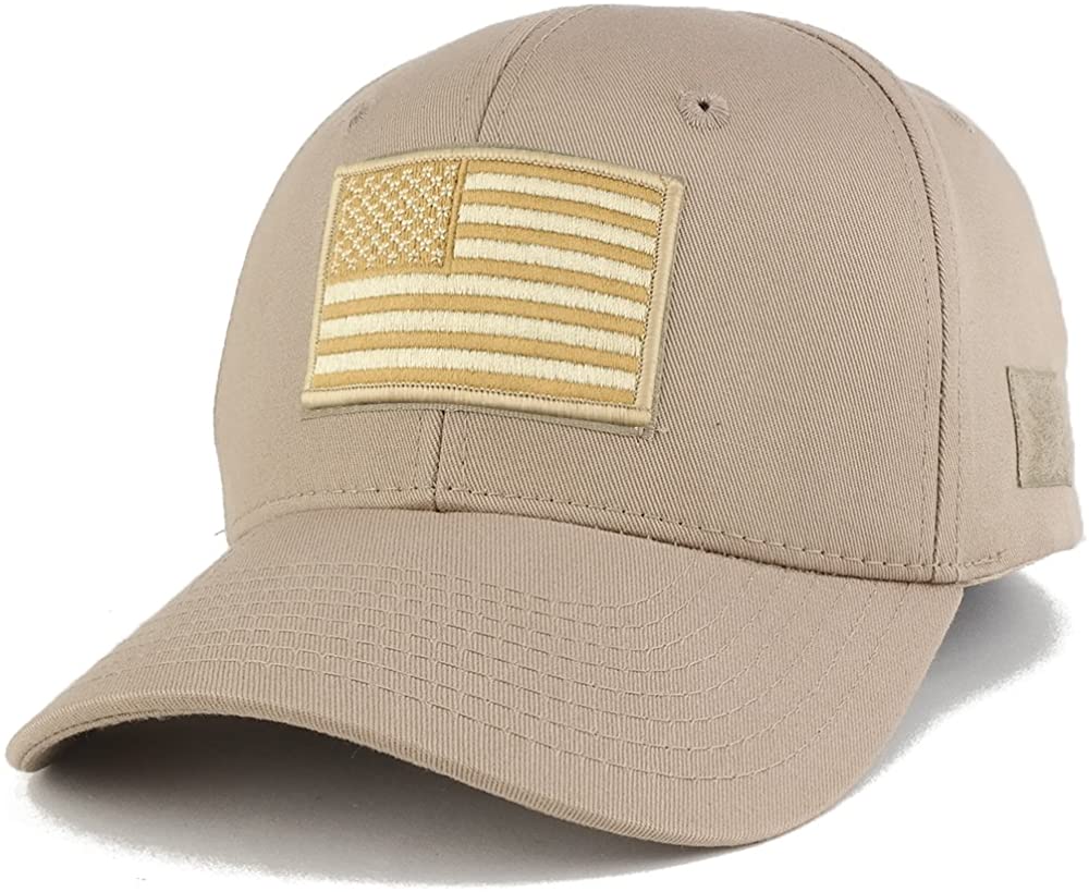 Armycrew US American Embroidered Tactical Coyote 2 Flag Adjustable Structured Operator Cap