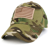 Armycrew USA American Flag Embroidered Desert Tactical Patch with Adjustable Operator Cap