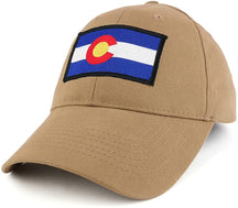 Armycrew Colorado State Flag Embroidered Tactical Patch with Adjustable Operator Cap - Black