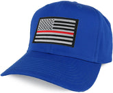Armycrew XXL Oversize Thin Red Line 2 USA American Flag Patch Solid Baseball Cap