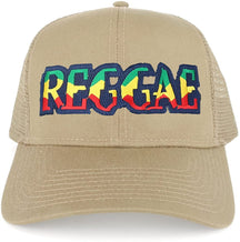 Reggae RGY Text Cutout Iron on Embroidered Patch Adjustable Trucker Cap