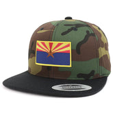 Armycrew Arizona State Flag Patch Two Tone Camo Black Flatbill Snapback Baseball Cap