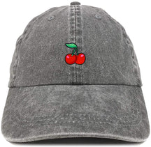 Armycrew Cherry Embroidered Patch Unstructured Cotton Washed Baseball Cap