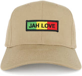 Jah Love Green Yellow Red Embroidered Iron on Patch Adjustable Baseball Cap