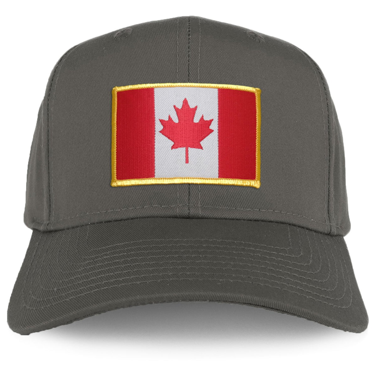 Armycrew XXL Oversize Canada Flag Iron On Patch Solid Baseball Cap