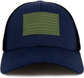 Armycrew US American Flag Olive Rubber 3D Tactical Patch Air Mesh Flex Cap