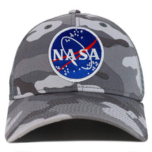 Armycrew NASA Meatball Logo Patch Camouflage Structured Mesh Trucker Cap