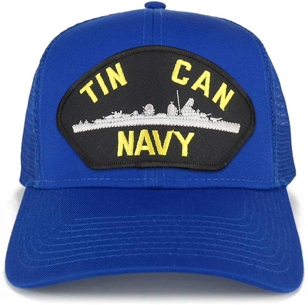 Armycrew XXL Oversize Tin Can Navy Submarine Large Patch Mesh Back Trucker Cap