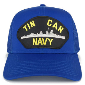 Armycrew Tin Can Navy Submarine Large Patch Snapback Mesh Trucker Cap