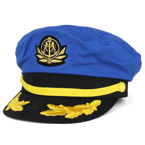 Adjustable Gold Color Embroidery Leafs and Patch Flagship Captain Hat