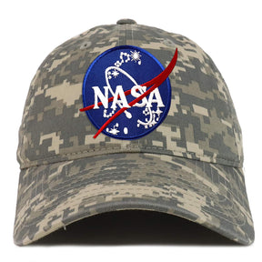 Armycrew NASA Insignia Logo Patch Camouflage Soft Crown Cotton Baseball Cap - ACU
