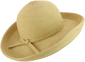 Armycrew UPF 50+ UV Protection Upturned Wide Brim Sun Hat for Ladies