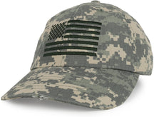 Armycrew USA American Flag Embroidered Unstructured Camo Frayed Bill Baseball Cap