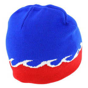 Armycrew Small Fire Flame Pattern Reversible Short Knit Beanie