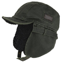 Rugged Distressed Sherpa Lined Aviator Pilot Cap