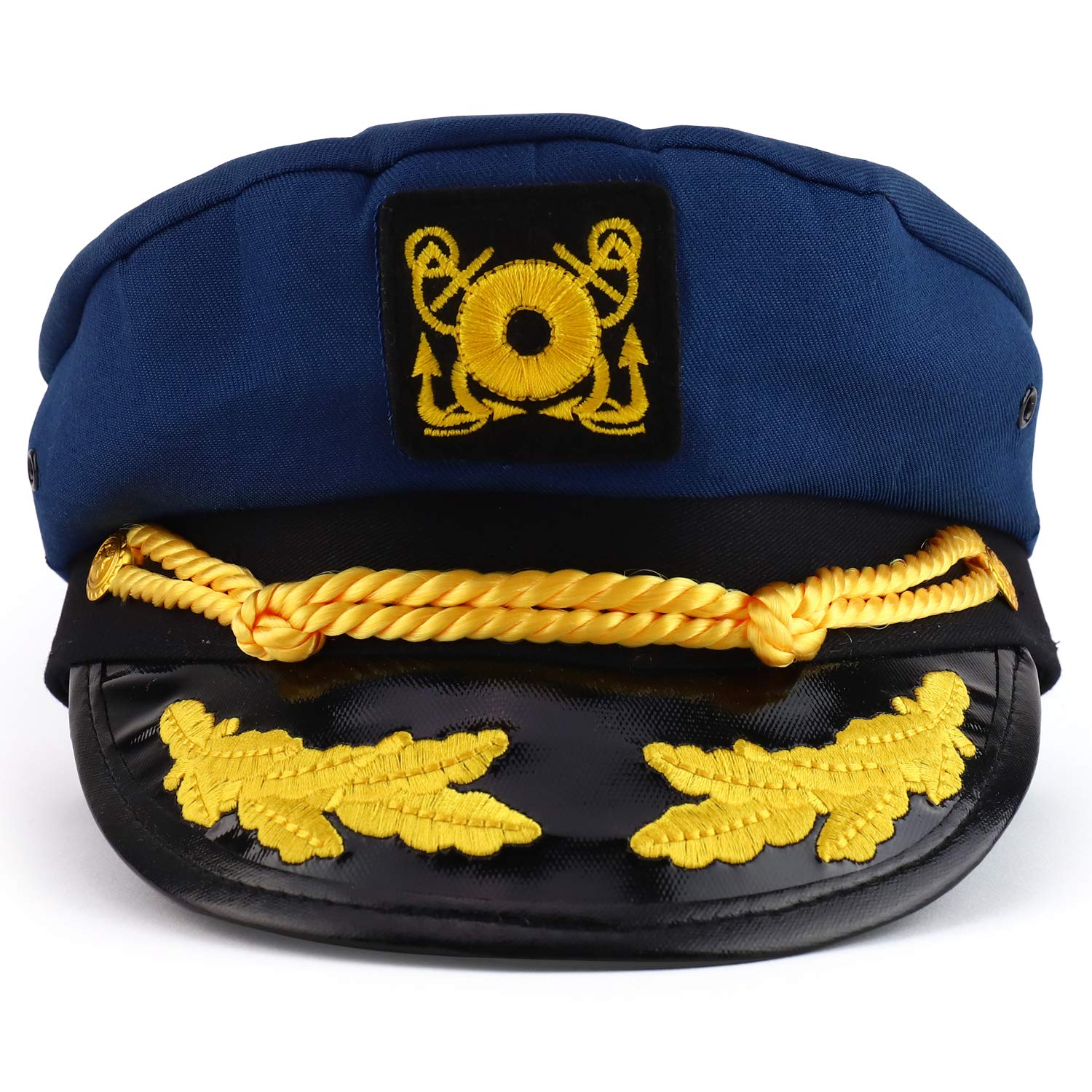 Armycrew Adult Size Cotton Yacht Sailor Captain Hat with Flagship Embroidered on The Bill