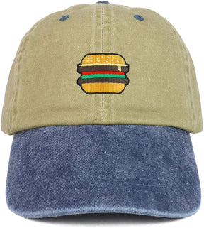 Armycrew Youth Kid's Burger Patch Pigment Dyed Soft Cotton Washed Low Profile Cap