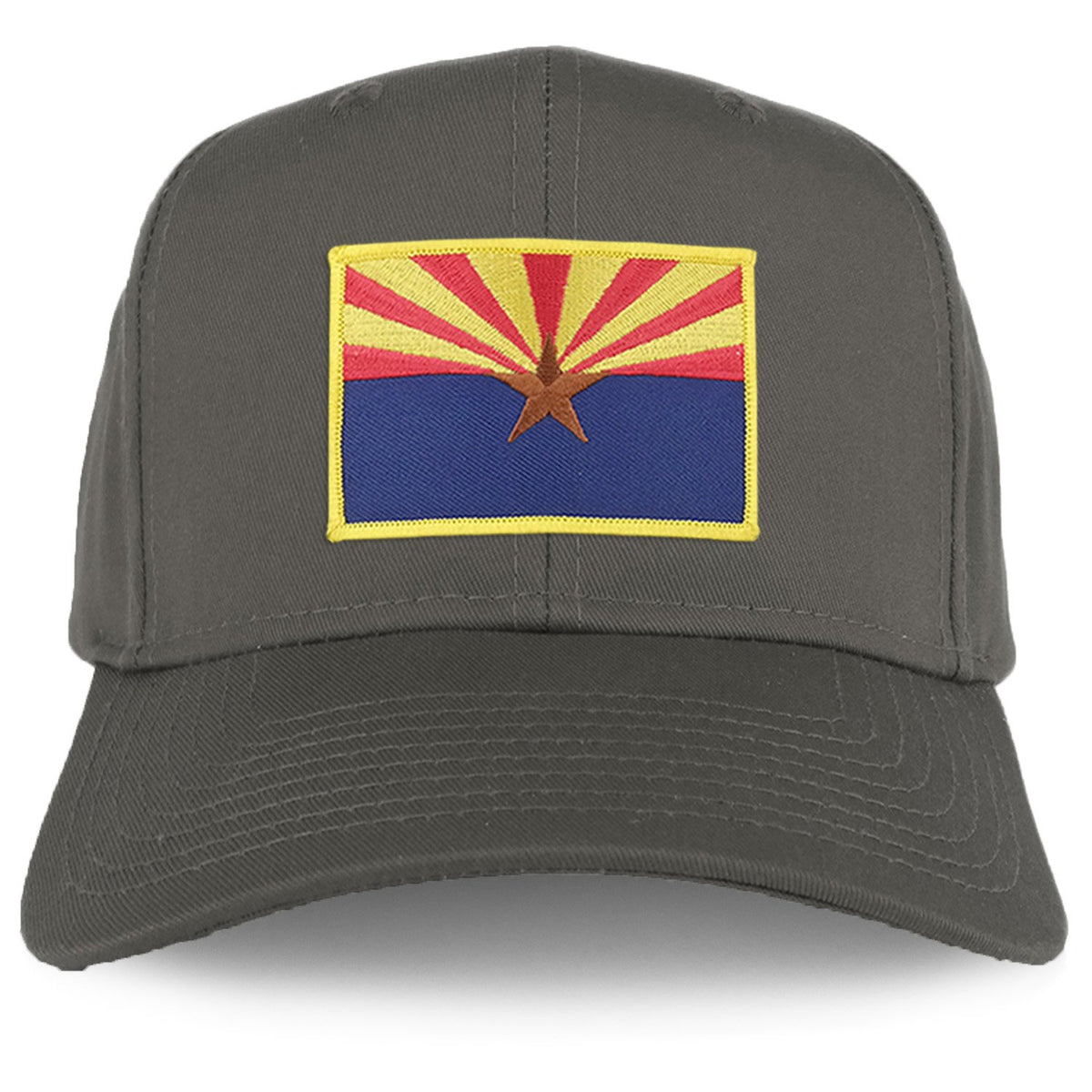 Armycrew XXL Oversize Arizona Flag Iron On Patch Solid Baseball Cap