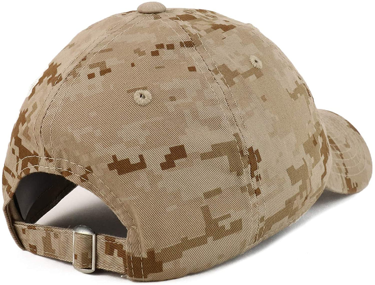 Armycrew White American Flag Patch Camo Soft Crown Baseball Cap - DES