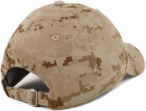 Armycrew Small American Flag Embroidered Patch Camo Soft Crown Cotton Baseball Cap