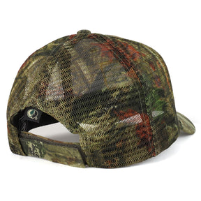 Armycrew USA Flag Patch Embroidered Mossy Oak Break Up Trucker Mesh Cap