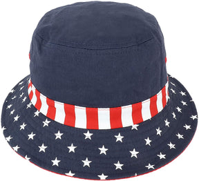 Armycrew USA Flag Designed Cotton Bucket Hat