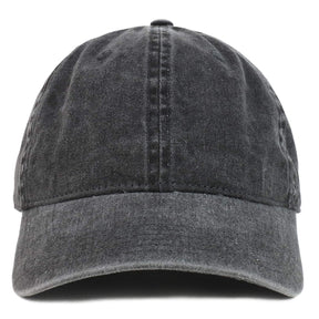 Armycrew XXL Oversize Big Washed Cotton Pigment Dyed Unstructured Baseball Cap - Black