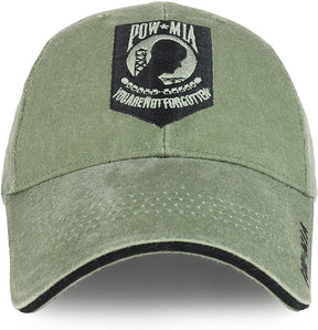 Armycrew United States Pow MIA Embroidered Patch Cotton Adjustable Baseball Cap