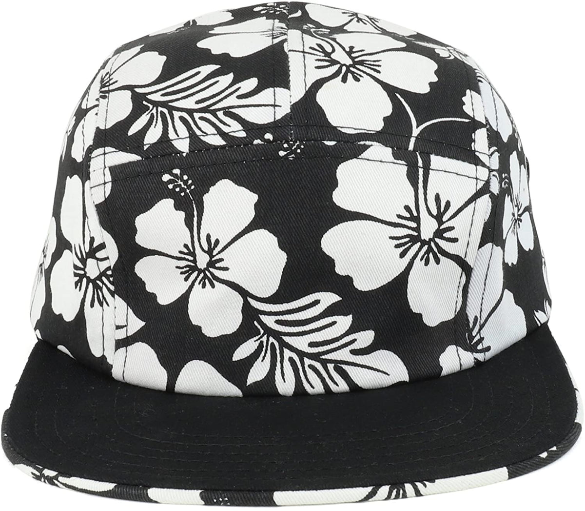 Armycrew Hibiscus Hawaiian Tropical Floral 5 Panel Solid Flatbill Racer Cap