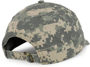 Armycrew USA American Flag Embroidered Unstructured Camo Frayed Bill Baseball Cap